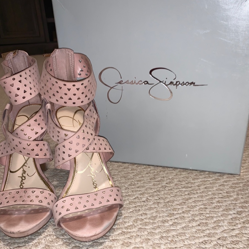 Jessica Simpson light pink suede sandals